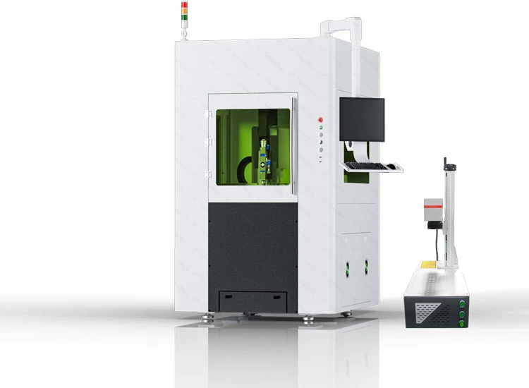 Enclosed mini table fiber laser cutting machine with laser marking machine
