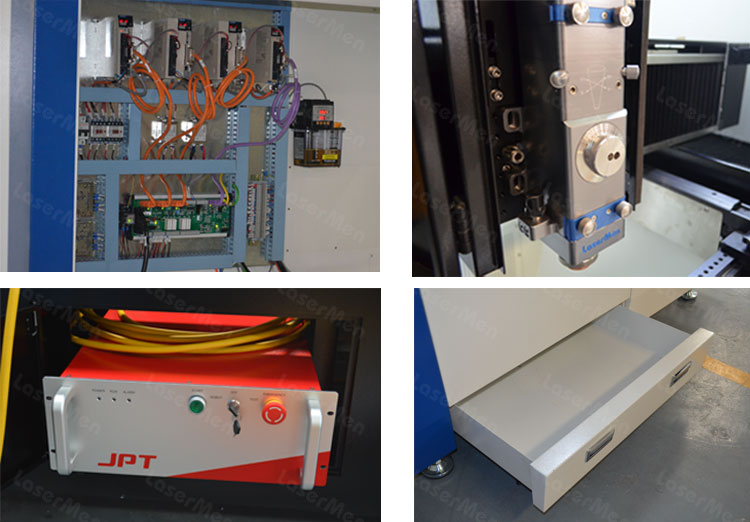 Detailed image of precision fiber laser cutting machine