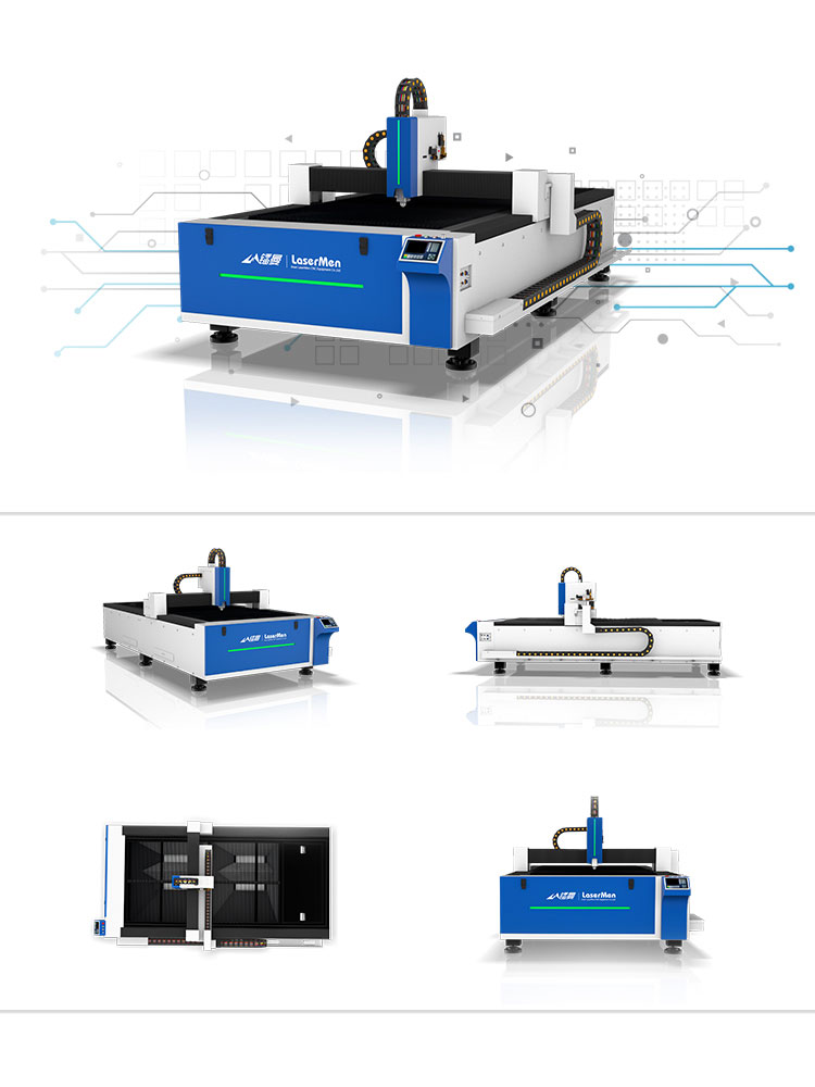 machine view of fiber laser cutting machine