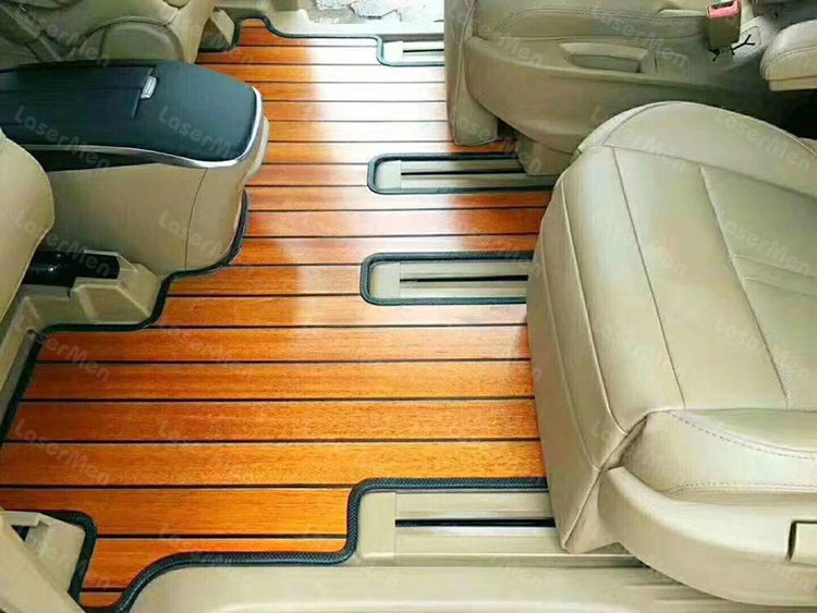 Wooden car mat industry application with LaserMen popular co2 laser machine 1390
