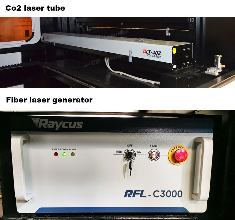 fiber co2 laser cutting machine laser tube fiber laser generator