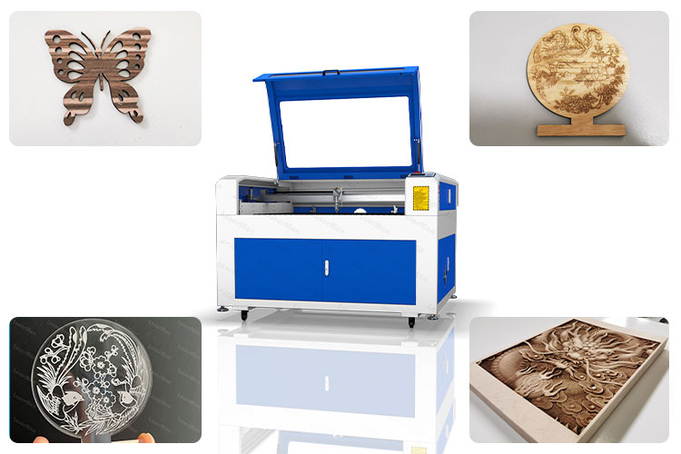 CO2 laser engraving cutting machine for plywood acrylic