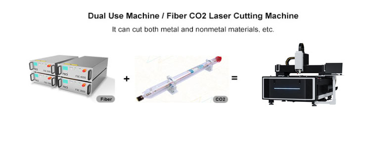 Dual-use Fiber CO2 Cutting Machine