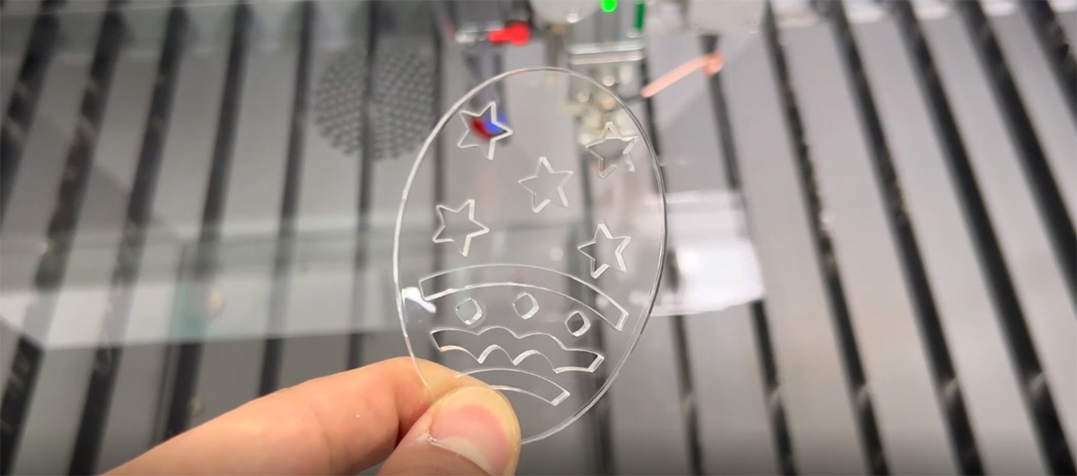 Acrylic cutting samples of lasermencnc laser equipment