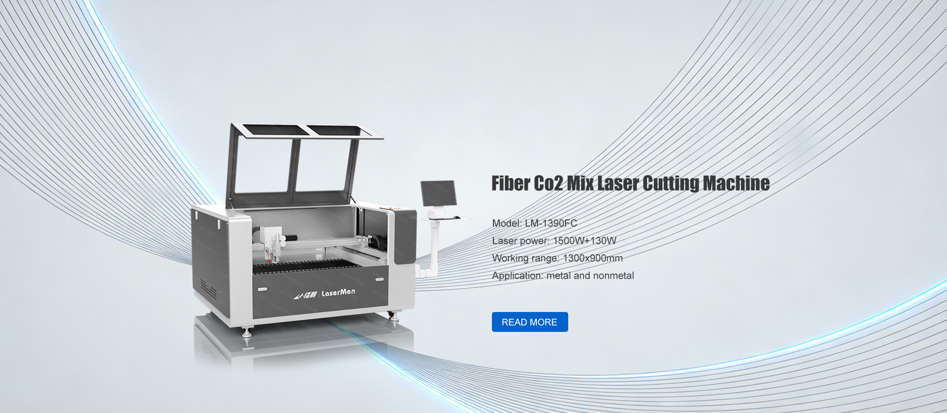 Fiber Co2 Mix Laser Cutting Machine